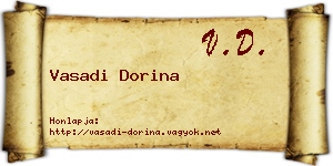 Vasadi Dorina névjegykártya